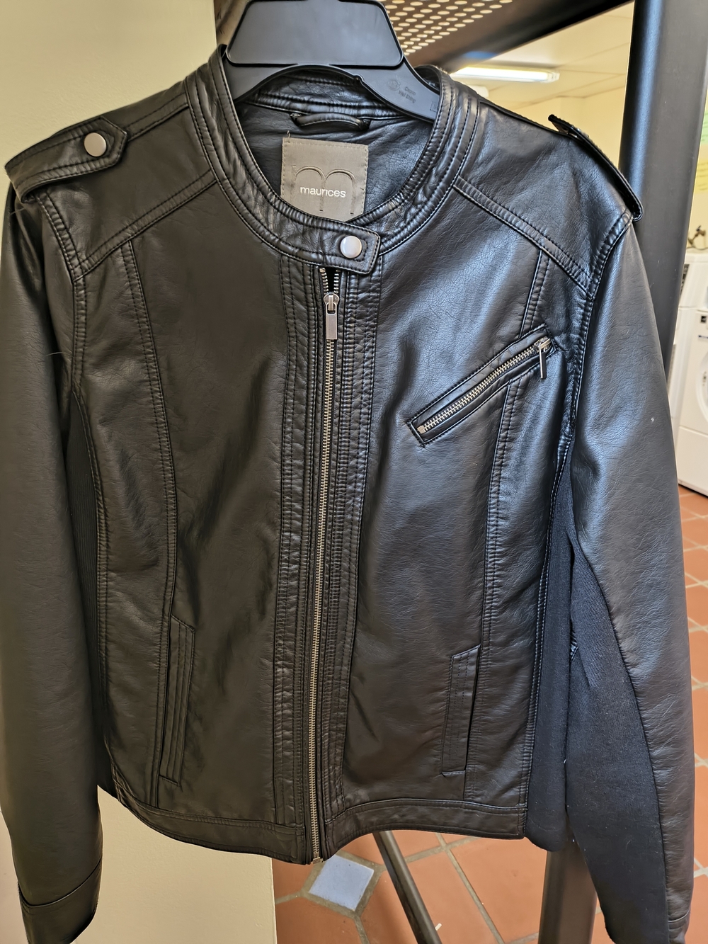 Maurices Black Faux Leather Moto Jacket